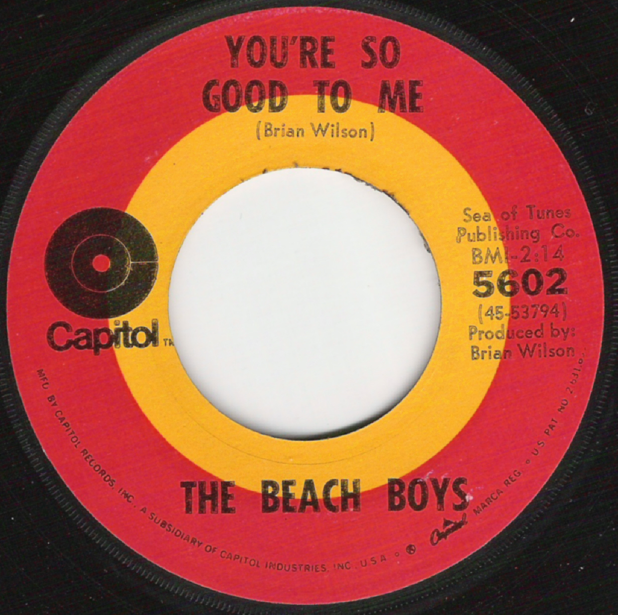 Beach Boys On 45 - Other US Reissues - Capitol Orange Target Label